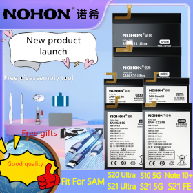 Nohon Battery for Samsung Galaxy SAM-S21Ultra Note10+ S10 5G S20Ultra S21-5G S21-FE Lithium polymer batteries Mobile Phone Bateria