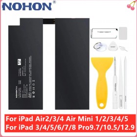 NOHON For iPad Battery Air1 Air2 Air3 Mini4 Mini5 Mini6 Mini7 Mini8 Air2 Air 3 Pro 9.7 10.5 12.9 High-Capacity A5177 A1798 A1673 Bateria Replacement
